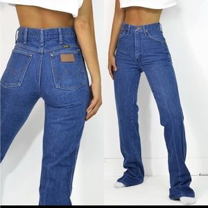 Vintage wrangler jeans size 28 27 high rise 30x36 redone Levi’s